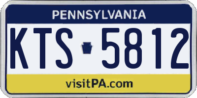 PA license plate KTS5812