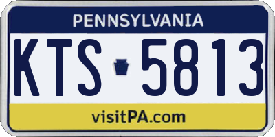 PA license plate KTS5813