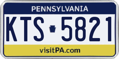 PA license plate KTS5821