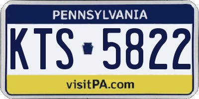 PA license plate KTS5822