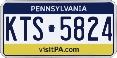 PA license plate KTS5824