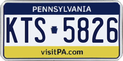 PA license plate KTS5826