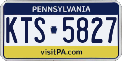PA license plate KTS5827