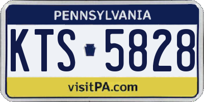 PA license plate KTS5828