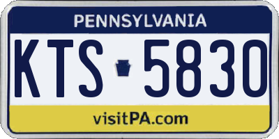 PA license plate KTS5830