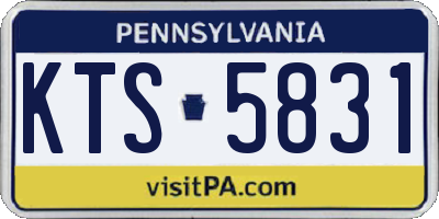 PA license plate KTS5831