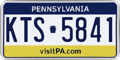PA license plate KTS5841