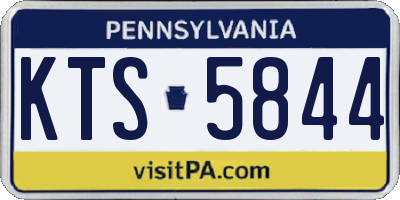 PA license plate KTS5844