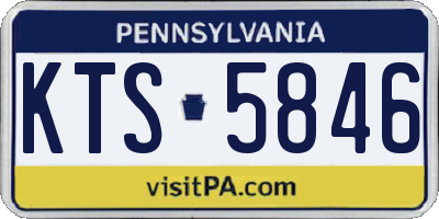 PA license plate KTS5846