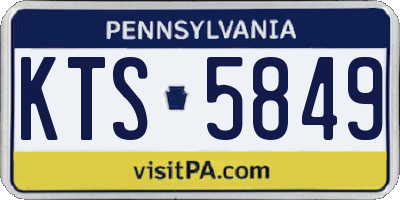PA license plate KTS5849