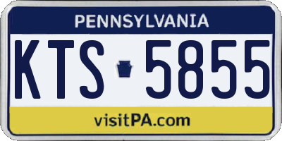 PA license plate KTS5855