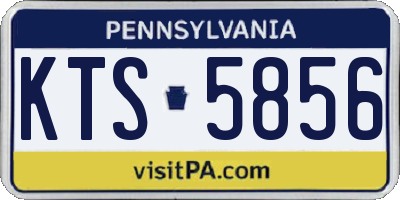 PA license plate KTS5856
