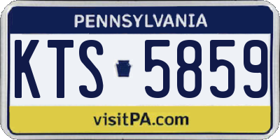 PA license plate KTS5859