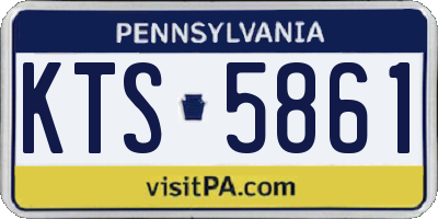 PA license plate KTS5861