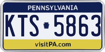 PA license plate KTS5863