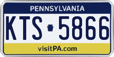 PA license plate KTS5866