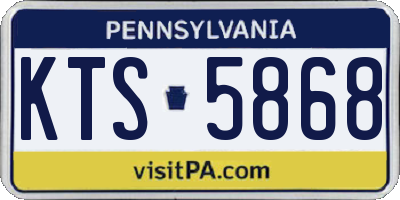 PA license plate KTS5868