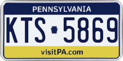 PA license plate KTS5869