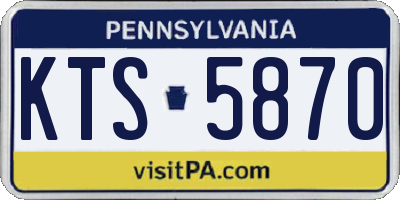 PA license plate KTS5870