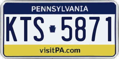 PA license plate KTS5871