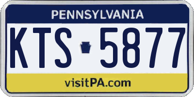 PA license plate KTS5877
