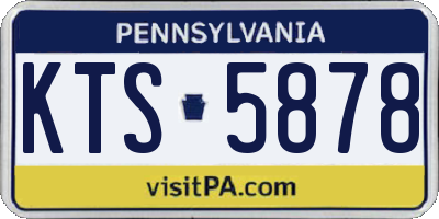 PA license plate KTS5878