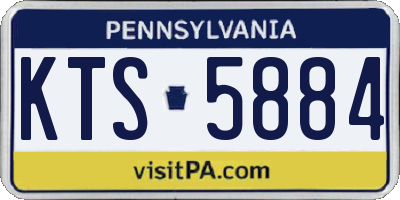 PA license plate KTS5884