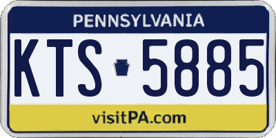 PA license plate KTS5885