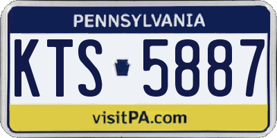 PA license plate KTS5887