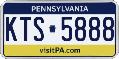 PA license plate KTS5888