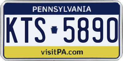 PA license plate KTS5890