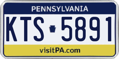 PA license plate KTS5891