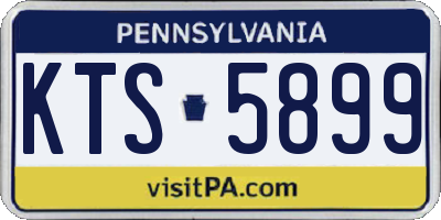 PA license plate KTS5899