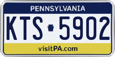 PA license plate KTS5902