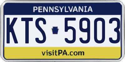 PA license plate KTS5903
