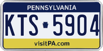 PA license plate KTS5904