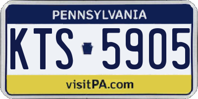 PA license plate KTS5905