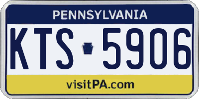 PA license plate KTS5906
