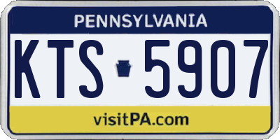 PA license plate KTS5907