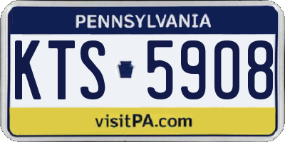 PA license plate KTS5908