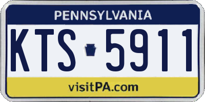 PA license plate KTS5911