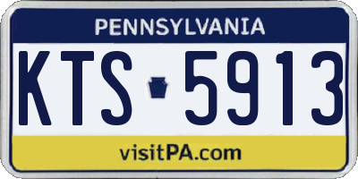 PA license plate KTS5913