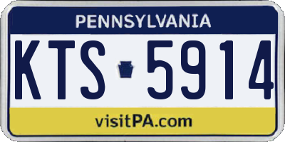 PA license plate KTS5914
