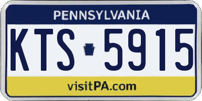PA license plate KTS5915