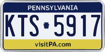 PA license plate KTS5917