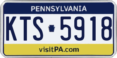 PA license plate KTS5918