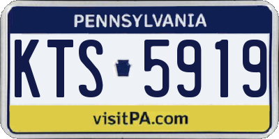 PA license plate KTS5919