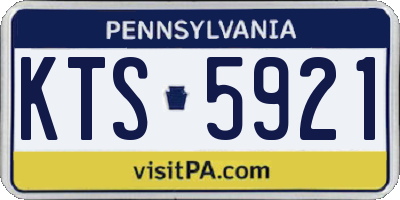 PA license plate KTS5921