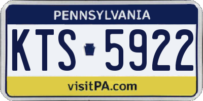 PA license plate KTS5922
