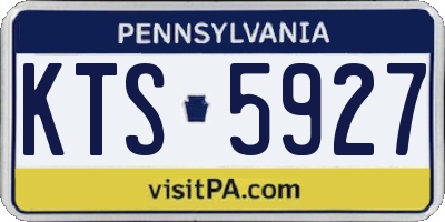 PA license plate KTS5927